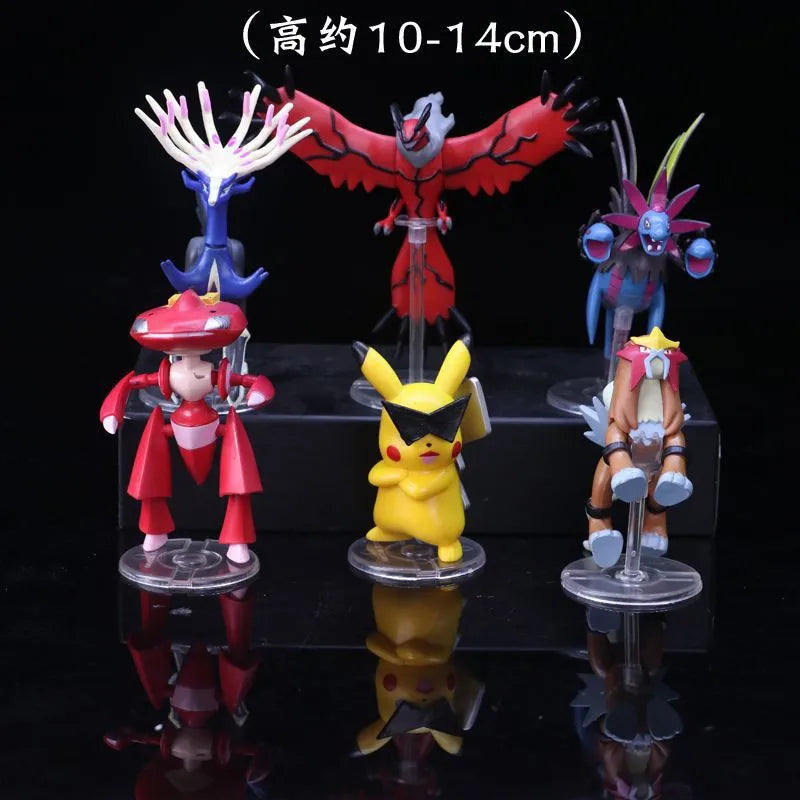 1Set Pocket Monsters Anime Figure Kawaii Pikachu In Disguise Action Figures PVC Adult Collection Model Dolls Toy Gift