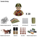 40/set World War II military building blocks National army soldier Character weapon assembly building block Children's toy gifts
