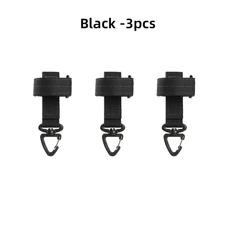 1/3/5pcs Outdoor Keychain Tactical Gear Clip Keeper Pouch Belt Keychain Webbing Gloves Rope Holder Military Molle Hook