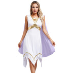 Womens Ancient Greek Athenian Princess Dress Toga Halloween Senator Caesar Cosplay Party Costume Roman Empress Long Robe Dress