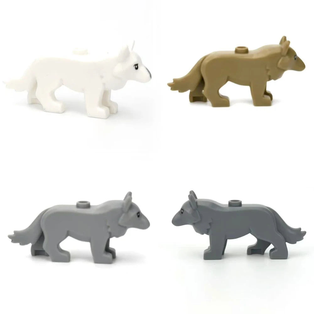 MOC Animal Scene Building Blocks Zoo Ducks Cat Dog Penguin Eagle Dove Wolf Bear Deer Shark Snake Mice Sheep DIY Toys Bricks K055