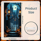72.83x35.43 Inch Halloween Door Banner Polyester Ghost Hospital Scary Head Scene Decoration Halloween Party Supplies Photography