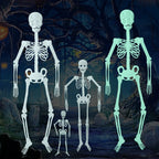 Halloween Luminous Skeleton,30cm,90cm,Glow Fake Skull Skeleton,Home Outdoor Yard Haunted House Hanging Decoration