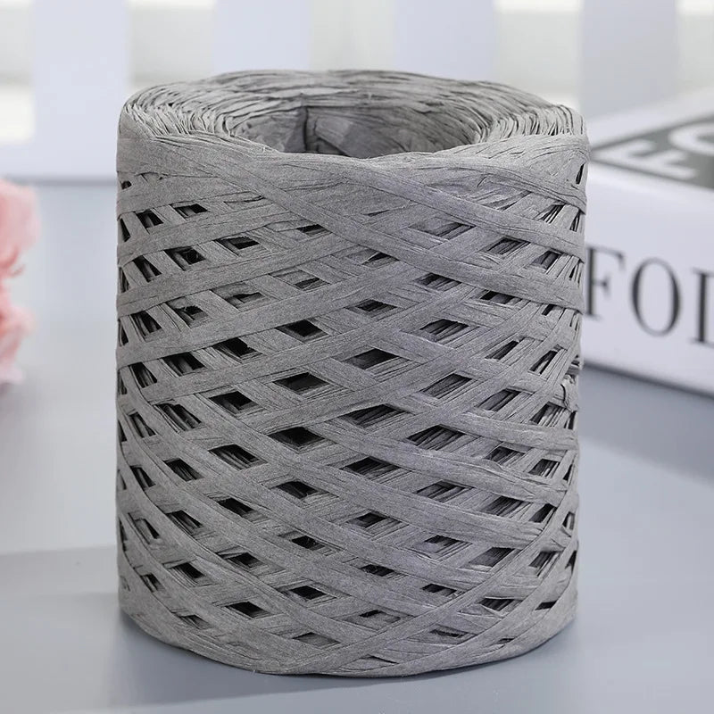 200M Raffia paper rope Straw Yarn For Knitting Crocheting Paper Threads DIY Handmade Summer Sunhat Beach Bag Freeshipping