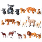 Simulation Mini  Farm Poultry Puppy Crocodile Pegasus Monkey Bird Wildlife Figurine Animal Model Sets Education Kid Toys
