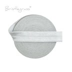 BRISTLEGRASS 2 5 10 Yard 5/8" 15mm Solid FOE Shiny Fold Over Elastic Spandex Satin Band Hair Tie Headband Dress Sewing Lace Trim