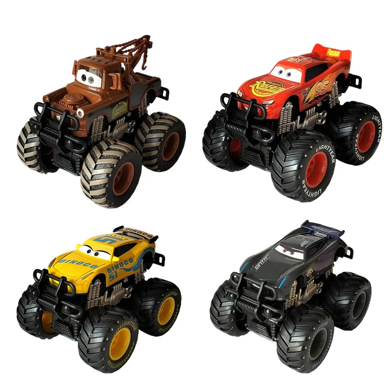 Pixar Cars Mater Lightning McQueen Jackson Storm Big Wheel Offroad Vehicle Pullback Force Cars Model Toys Birthday Gifts
