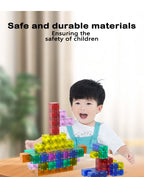 Magnetic Cubes Building Blocks Toys STEM Educational Construction Play Sensory Learning For Toddlers Kids Early Development