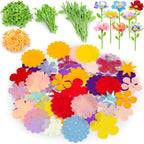 DIY Fabric Flower Bouquet Craft Kit, Educational Toy Gift Girls Toddlers 4+ | Flowers Market Toy for Kids, Build Your Flower Bouquet, Arts & Crafts for 4+ Year Toddler Girl