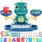 Kaodezhu Dinosaur Math Balance Toys, Montessori Toys for 3 Years Old Kids | Matching Letter, Learning and Educational Toys for Boys Girls - Birthday Gifts for 4 5 6 7 Year Old
