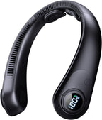 Portable Neck Fan that Blow Cold Air, LED Display, Rechargeable Hands-Free Wearable Cooling Personal Fan, 5 Speed, Neck Support, Bladeless Neck Air Conditioner, Gifts for Women/Men, Hot Flashes
