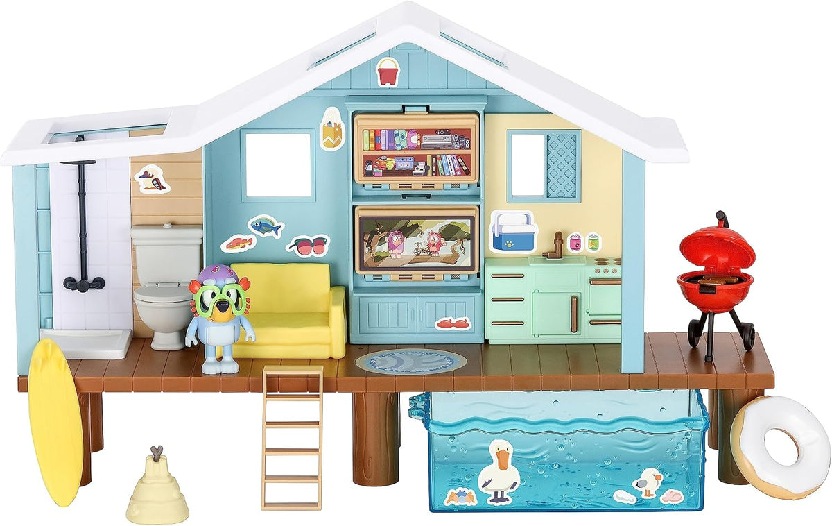 Bluey XL House Playset, Interactive Lights, Sounds & Dance Floor | 17in tall, 3 levels, 50+ phrases, spinning dance floor, 4 figures incl. Bluey & Bingo