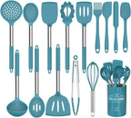 Stainless Steel Kitchen Cooking Utensil Set, Umite Chef 15 pcs Cooking Utensils - Nonstick Kitchen Utensils Cookware Set Spatula Set -Kitchen Gadgets Utensils Set, Kitchen Tools Gift