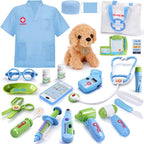 Meland Doctor Kit with Puppy for Kids, Pretend Play Toy Gift for Ages 3–6 | A gift for toddler girls birthday Christmas, Encourages caring role play, builds confidence, stays neatly organized
