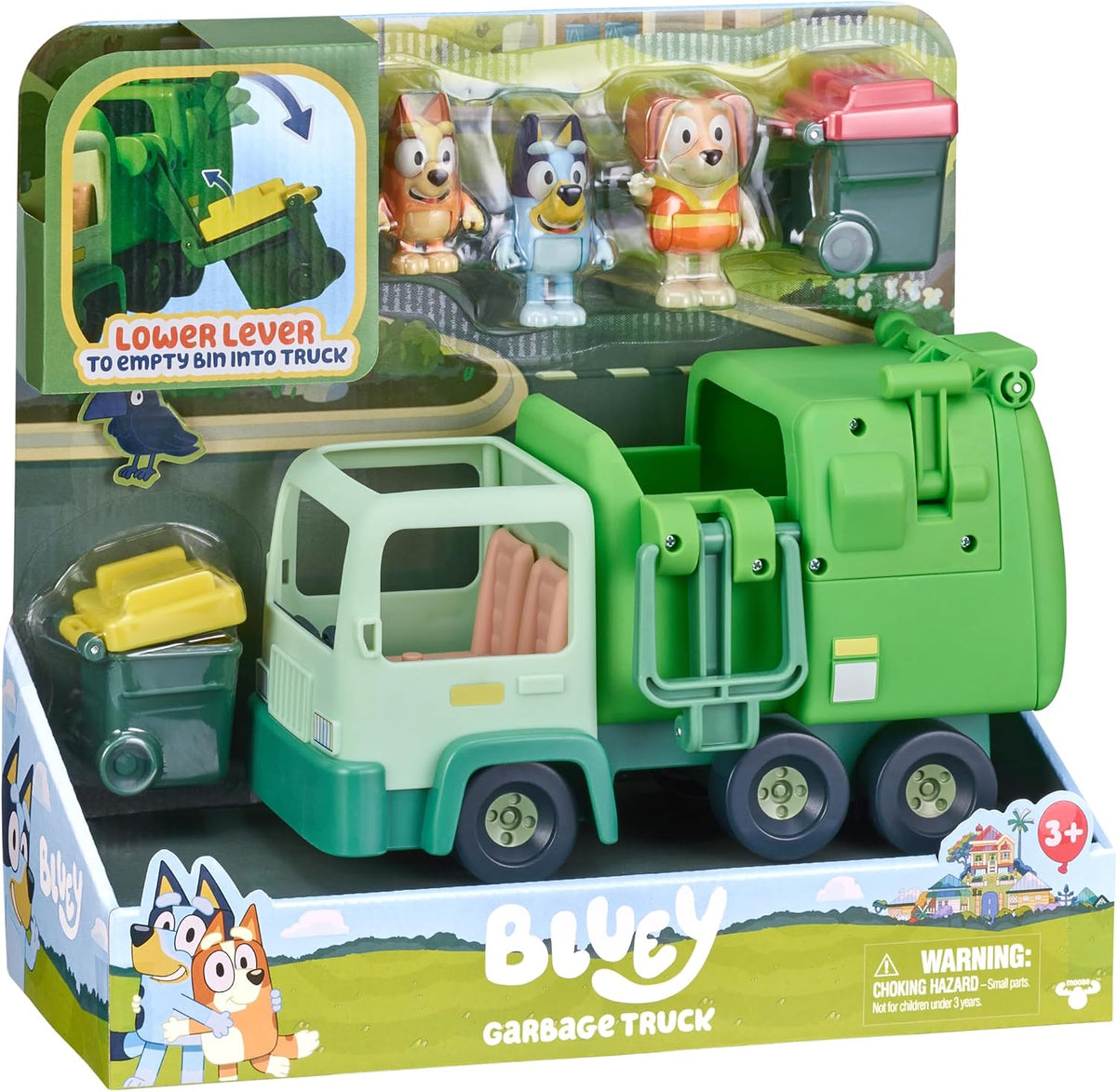 Bluey Heeler 4WD Family Toddler Toy Car, Pretend Play Toys, 4 Figures | Surfboards and sticker sheet, Bluey toy playset for kids ages 3+, Bluey and Bingo toys