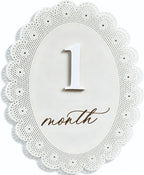 Baby Girl Monthly Milestone Signs, 1-12 Monthly Baby Milestone Girl, Newborn Photography Props Double-Sided, Nursery Decor for Girls