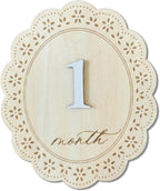 Baby Girl Monthly Milestone Signs, 1-12 Monthly Baby Milestone Girl, Newborn Photography Props Double-Sided, Nursery Decor for Girls