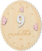 Baby Girl Monthly Milestone Signs, 1-12 Monthly Baby Milestone Girl, Newborn Photography Props Double-Sided, Nursery Decor for Girls