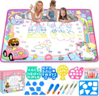 Water Doodle Mat - Kids Color Painting Toy, Gift Set for Toddlers 3-7 | Great Educational Water Doodle Mat - Toddler Painting Toy Gift with Fun Stencils, Magic Pens & Drawing Templates for Kids
