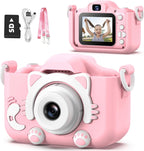 Goopow Kids Camera Toys for 3-8 Year Old Girls Boys,Children Digital Video Camcorder Camera with Cartoon Soft Cover, Best Chritmas Birthday Festival Gift for Kids