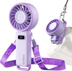 Diveblues Portable Turbo Fan, 100 Speed Handheld Fan with Strong Airflow, Foldable 4 in 1 Personal Fan for Neck, Desk & Travel, USB-C Rechargeable, Lightweight for Summer, Concerts & Outdoor Use
