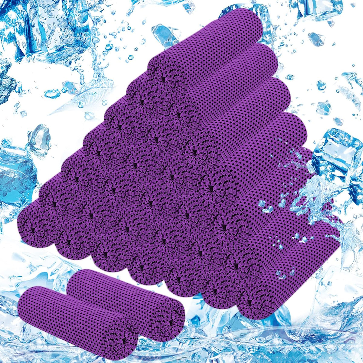 30Pack Cooling Towels for Neck and Face (40"x12"), Ice Microfiber Cooling Towels Bulk for Workout Chill Sweat Towels Cooling Neck Wraps for Gym Yoga Golf Running Sport
