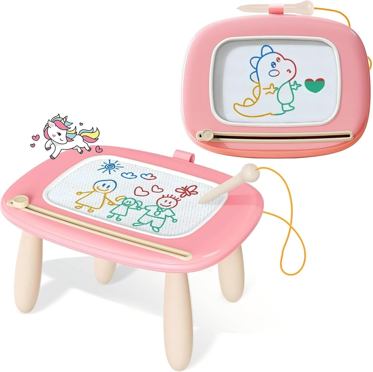 Kikidex Magnetic Drawing Board, Toddler Girl Toys for 1-3 Year Old, Doodle Board Pad Learning and Educational Toys for 1 2 3 Year Old Baby Kids Birthday Gift