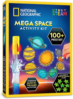 National Geographic Mega Space Science and Craft Activity Kit for Kids | 100+ Pieces, Launch a Rocket, Create Glowing Constellations, Paint a Solar System, Space STEM Crafts, Birthday Gift