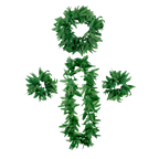 Green leafy garland on a white background