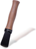Normcore Barista Brush - Coffee Grounds Cleaning Brush - Natural Black Stained Oak Wood Handle Coffee Brush - Espresso Machine Cleaning Brush